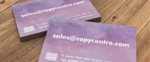 original copy centre business cards